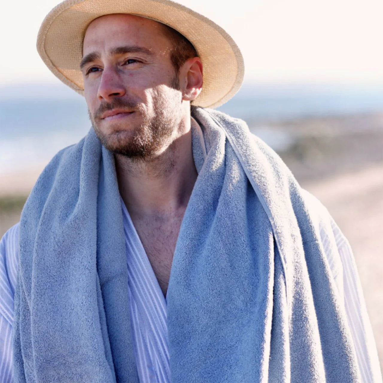 Handtuch 70×140 cm – Staubblau